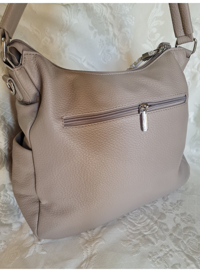 Women’s Faux Leather Shoulder Bag with Multiple Pockets – Elegant and Practical for Daily Use and Students - Image 2