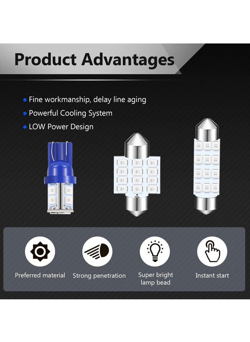SYOSI LED Car Bulb Kit, 24 Pack Blue T10 31 mm 42 mm Dome Light, Festoon Interior Lights, Used for Car Interior Lights, Indoor Map Dome Lights, Trunk Lights, License Lights  - Image 3