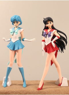 Furtey Sailor Moon Eternal The Movie , Super Sailor Mars Statue , Sailor Moon Figures , Anime Sailor Moon Statue Model , Anime Figure Toy Collection Set , Suitable for Car and Table Decoration 22.5cm  - Image 1