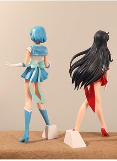 Furtey Sailor Moon Eternal The Movie , Super Sailor Mars Statue , Sailor Moon Figures , Anime Sailor Moon Statue Model , Anime Figure Toy Collection Set , Suitable for Car and Table Decoration 22.5cm  - Image 2
