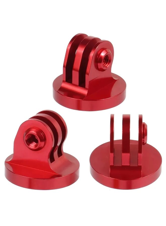 Red Aluminum Alloy Tripod Adapter Mount Base for Action Cameras Monopod - Image 4