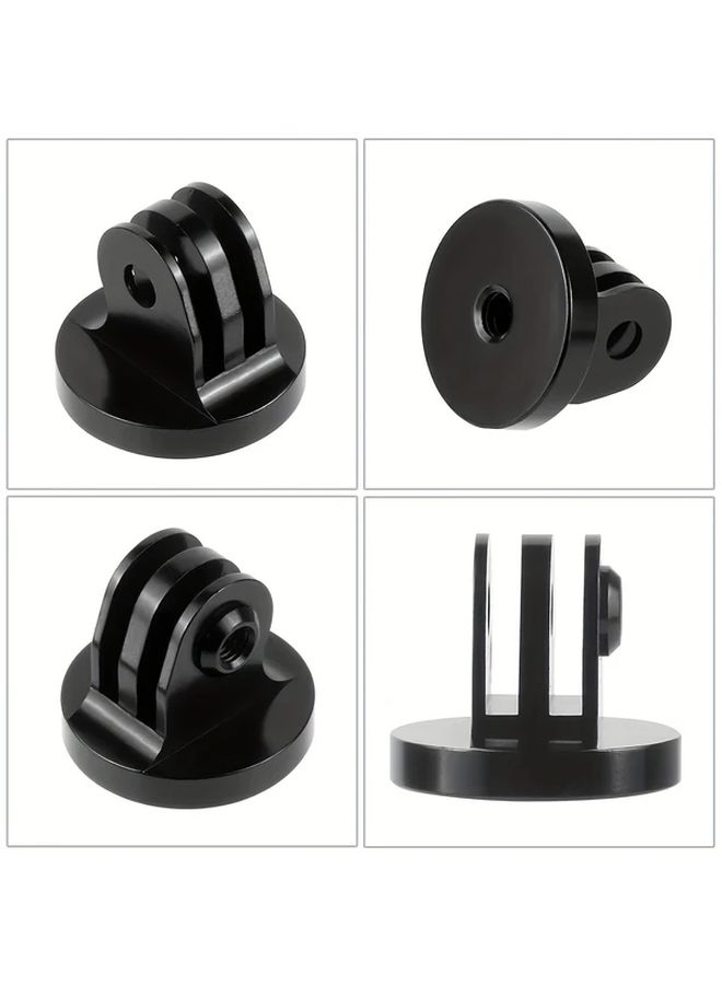 Red Aluminum Alloy Tripod Adapter Mount Base for Action Cameras Monopod - Image 3