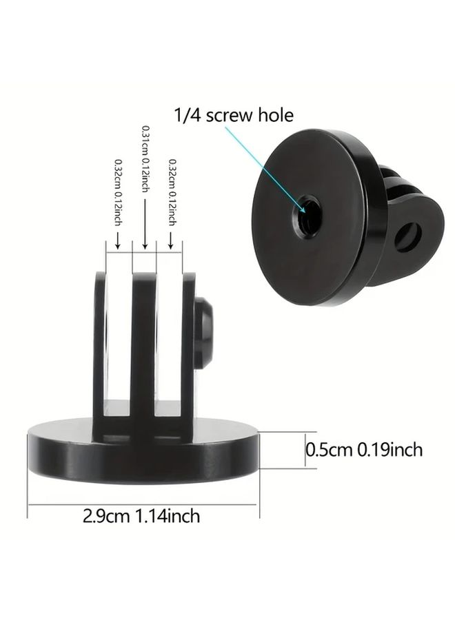 Red Aluminum Alloy Tripod Adapter Mount Base for Action Cameras Monopod - Image 2
