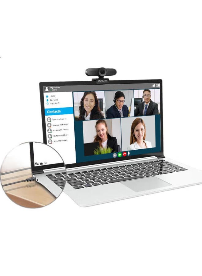 Thinkpad Lenovo Thinkplus Computer Live Webcam 2K Hd With Microphone Conference Webcam Auto Focus Plug And Play Video Conference Webcam Wl24A - Image 2