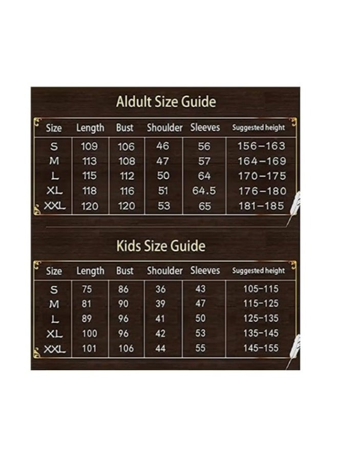 Generic - Harry Potter Robe Costume Cosplay Set,Hogwarts Wizarding World Costume Robes for Kids & Adults,Dress Up Accessory Include with Striped Tie,Glasses Frame,Wizard Hat,Magic Wand,Pendant(M) - Image 1