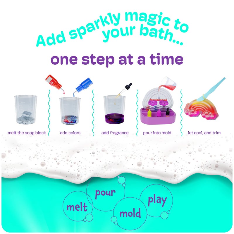 Dan&Darci Unicorn Soap Making Kit - Girls Christmas Crafts DIY Project Age 6+ Year Old Kids - Unicorn Girl Gifts - Science Activity Teenage Gift - Make Your Own Soap - Craft Toys Ages 6 7 8 9 10 11 12 - Image 4