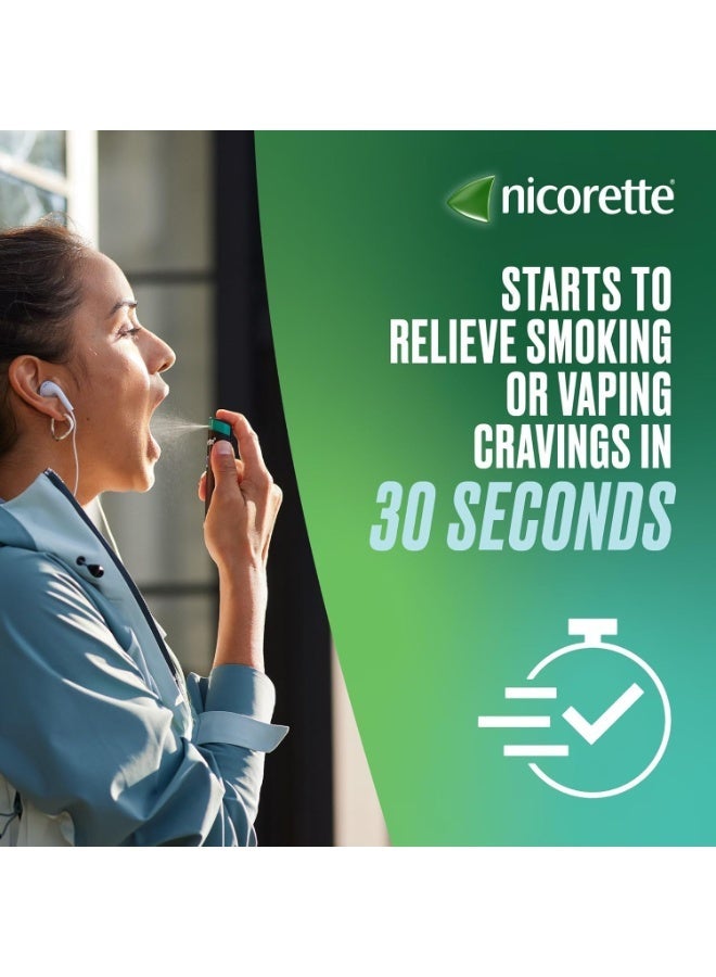 نيكوريت **Nicorette Quickmist Mouth Spray, Freshmint - 2 x 150 Sprays**  **بخاخ نيكوريت كويك ميست للفم، بنكهة النعناع المنعش – عبوتان × 150 بخة** - Image 3