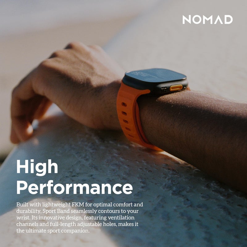 NOMAD سوار نوماد الرياضي - 45 مم | سوار أبل ووتش ألترا 2 باللون البرتقالي - Image 4