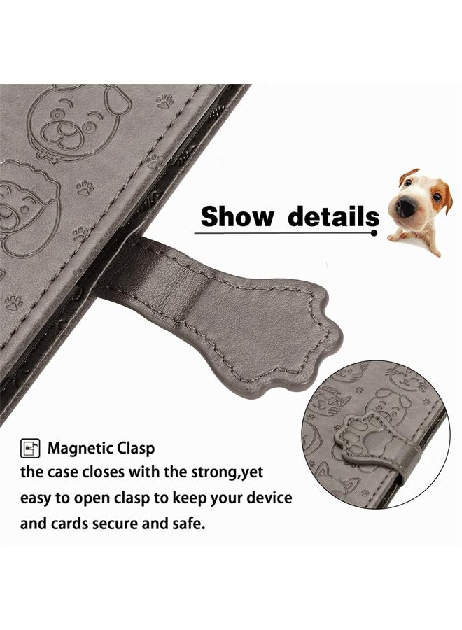 Zaboon Case For Google Pixel 4A Cute Cat and Dog Embossed Horizontal Flip Leather Case with Bracket / Card Slot / Wallet / Lanyard - Image 5