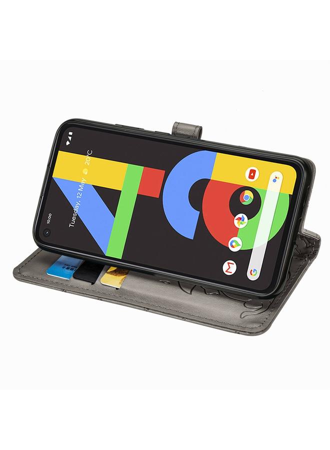 Zaboon Case For Google Pixel 4A Cute Cat and Dog Embossed Horizontal Flip Leather Case with Bracket / Card Slot / Wallet / Lanyard - Image 4