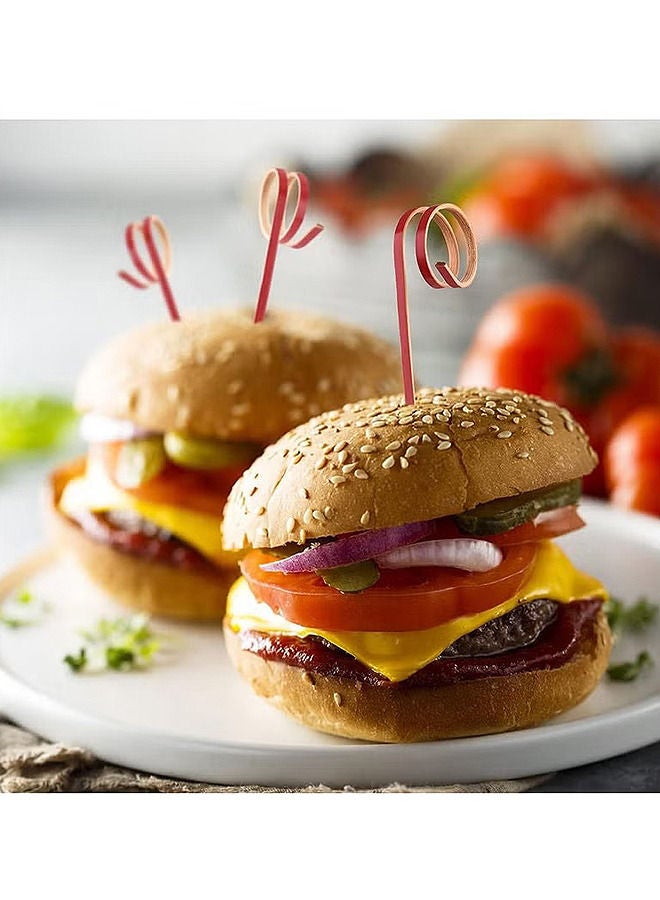 Depend 100 PCS Cocktail Stick Bamboo Fruit Sticks Wooden Toothpicks (12cm) For Party Tapas Nibbles Canapes Appetiser Fruit Skewer BBQ Sandwich Bento Accessory Pick Food - Image 3