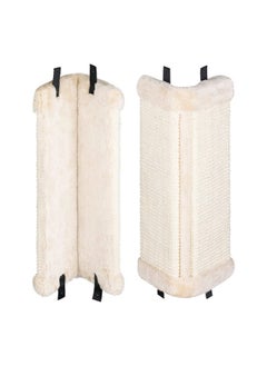 Navaris Corner Wall Cat Scratcher (Set Of 2)  Wall Mounted Sisal Scratching Pad For Cats  Vertical Corner Mount Scratch Panel Protector For Walls  - Image 1