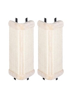 Navaris Corner Wall Cat Scratcher (Set Of 2)  Wall Mounted Sisal Scratching Pad For Cats  Vertical Corner Mount Scratch Panel Protector For Walls  - Image 5