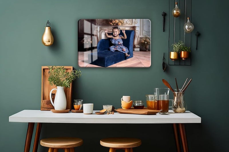 Print Uphaar Print Uphaar Personalized Waterproof UV Printing Acrylic 5mm Photo Frameless Picture Customised Gift For Wedding Birthday Anniversary Special MomentHorizontal 8X12 Inches  - Image 2