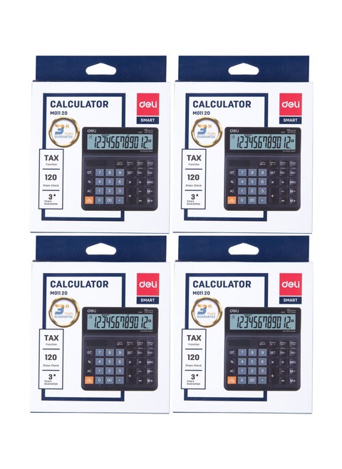 4-Piece Desktop Calculator With 12 Digits Display