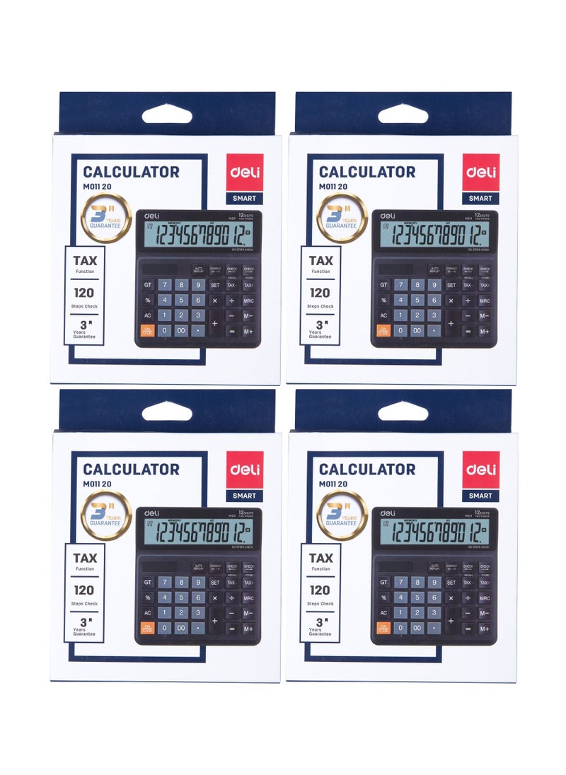 4-Piece Desktop Calculator With 12 Digits Display