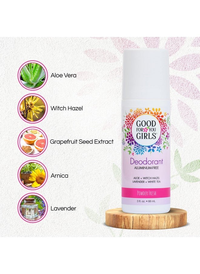 good for you girls Aluminumfree Natural & Vegan Deodorant For Kids Preteens Teens Safe & Effective Odor Protection Clear Rollon Natural Fragrance Soft Powder 3 Oz (Pack Of 1)  - Image 4