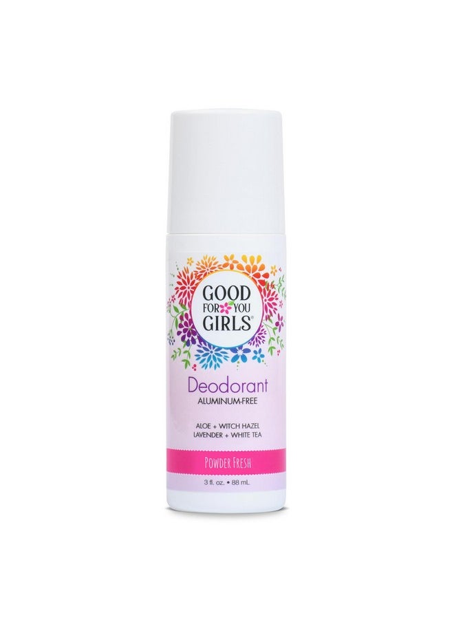 good for you girls Aluminumfree Natural & Vegan Deodorant For Kids Preteens Teens Safe & Effective Odor Protection Clear Rollon Natural Fragrance Soft Powder 3 Oz (Pack Of 1)  - Image 1