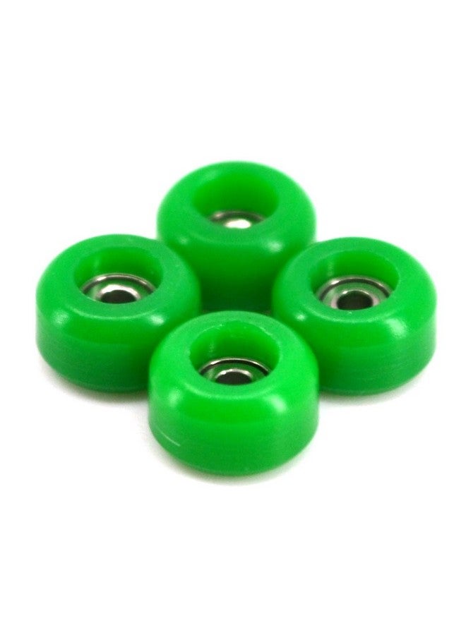 Teak Tuning CNC Polyurethane Fingerboard Bearing Wheels, Green - Set of 4 Wheels - Durable Material with a Hard Durometer - Image 2