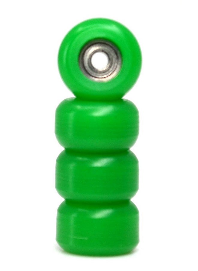 Teak Tuning CNC Polyurethane Fingerboard Bearing Wheels, Green - Set of 4 Wheels - Durable Material with a Hard Durometer - Image 3