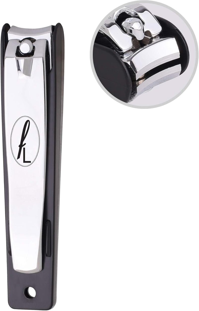 Nail Clipper with Catcher for Toe Finger Nails Fingernail Cutter Catches Cut Nails So Sharp NO Filling Needed Heavy Duty Travel Nail Clipper