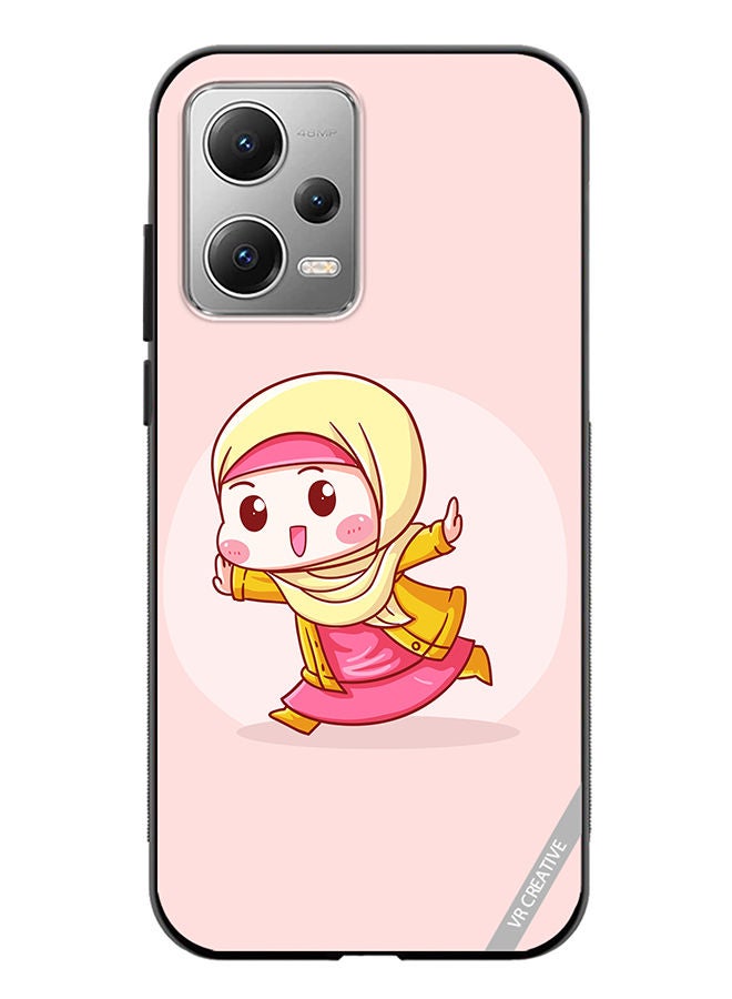 VR CREATIVE Protective Case Cover For Xiaomi Redmi Note 12 Cute Lady In Hijab Design Multicolour - Image 1