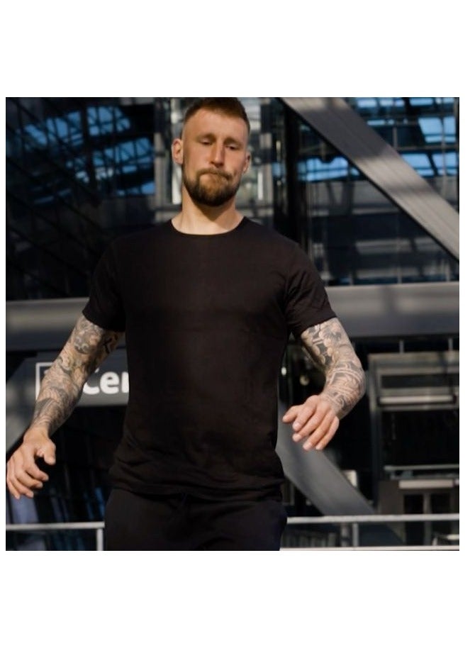 Nooboo Luxe Bamboo Men T-Shirt Black - S - Image 4