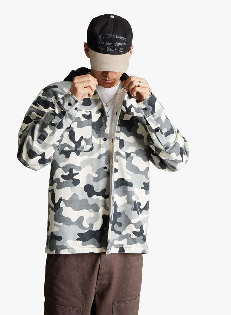 Huf Olympia Camo Hooded Overshirt