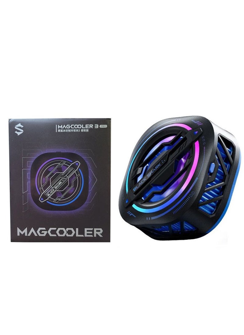 BLACK SHARK - Independent Super Magnetic Design MagCooler 3Pro Cooling Up to 35°C,High Speed Fan,App Control Customize Cooling Settings and RGB LED Effects BR33- Black - Image 1