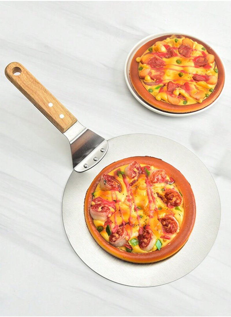 Bin Shihoun Abomar Co - Stainless Steel Pizza Shovel With Wooden Handle For Transporting Bread, Cake And Pizza - Image 1