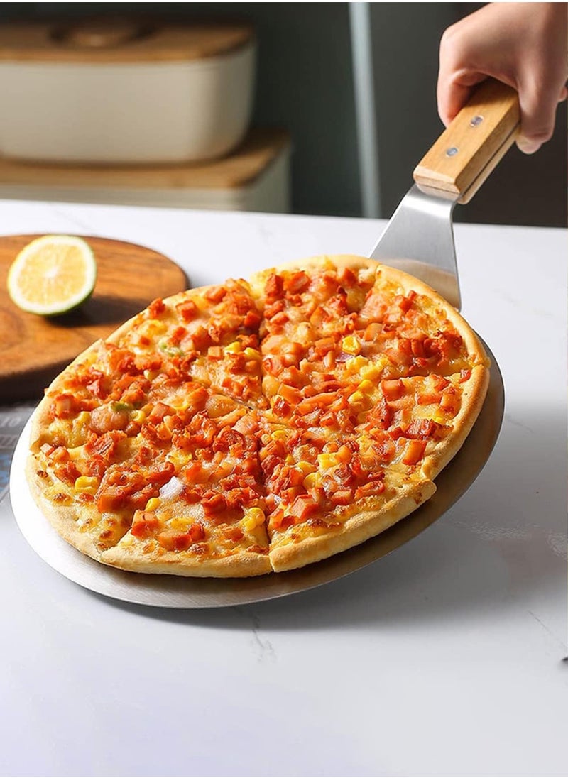 Bin Shihoun Abomar Co Stainless Steel Pizza Shovel With Wooden Handle For Transporting Bread, Cake And Pizza  - Image 3