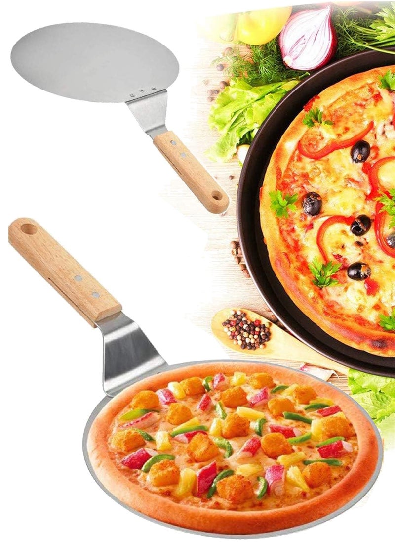 Bin Shihoun Abomar Co Stainless Steel Pizza Shovel With Wooden Handle For Transporting Bread, Cake And Pizza  - Image 5