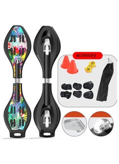 Beauenty Skateboard Waveboard Caster Board Standard Complete Skateboards Unisex Lightweight Board Cool Skate Board for Beginner/Kids/Teens/Adult  - Image 1