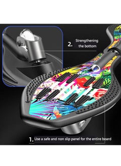 Beauenty Skateboard Waveboard Caster Board Standard Complete Skateboards Unisex Lightweight Board Cool Skate Board for Beginner/Kids/Teens/Adult  - Image 3