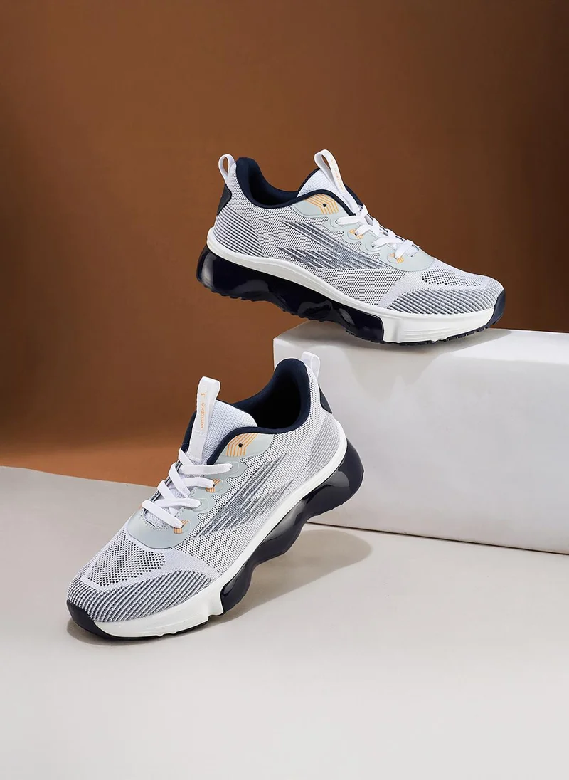 Campus White Men Spade Bubble Yoga Max Lace-Up Running Shoes-White for Men | Best Price UAE