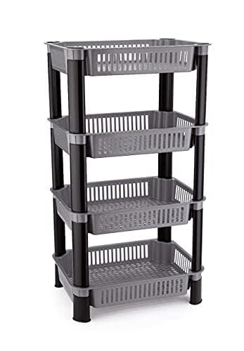 SWEEVAN Plastic Vegetable Trolley Rack for Kitchen Storage Vegetable Organizer Vegetable Stand for Kitchen Basket Storage Racks - Image 5