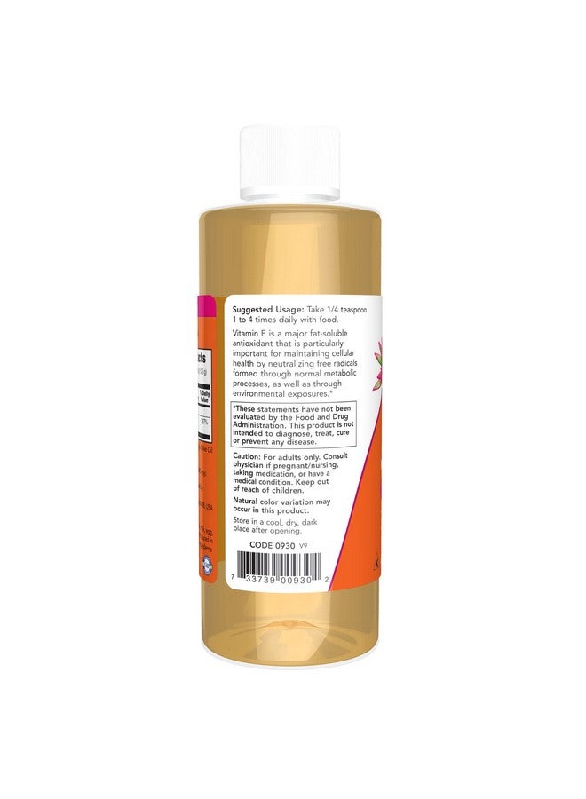 now Supplements Natural Vitamin Eoil (Dalpha Tocopherol) Plus Mixed Tocopherols Antioxidant Protection* 4Ounce - Image 4