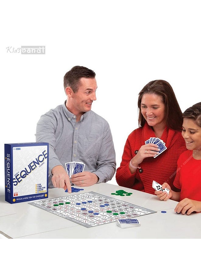 Kids Mandi Sequence Board Game | Make 5 In A Series Card Game | Board Game For All Ages,Multicolor  - Image 3