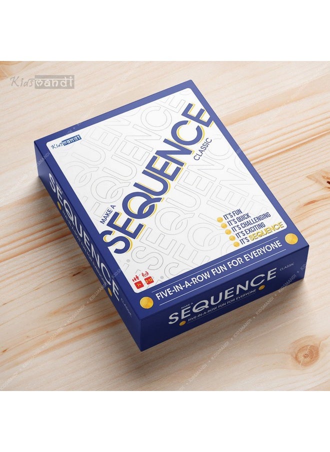 Kids Mandi Sequence Board Game | Make 5 In A Series Card Game | Board Game For All Ages,Multicolor  - Image 2