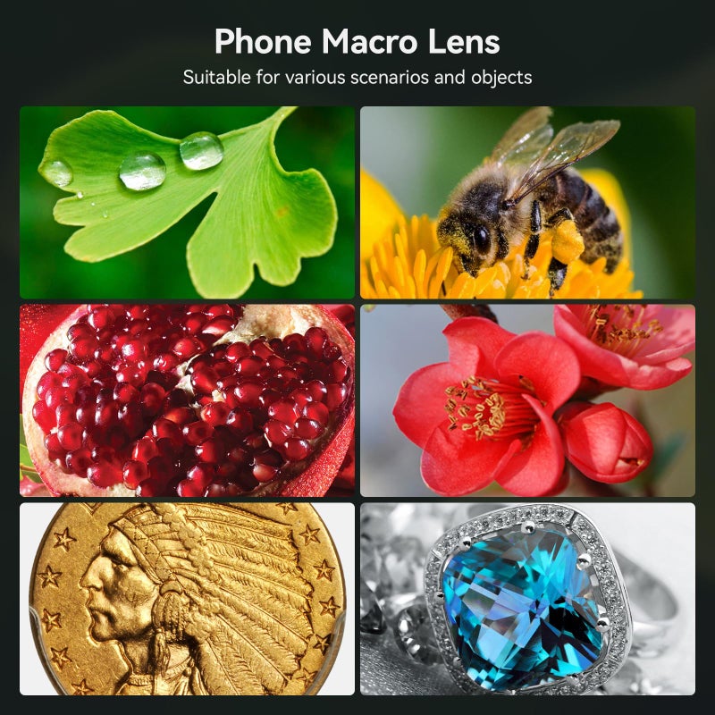APEXEL Professional Macro Lens for Smartphone HD Macro Lens Smartphone Compatible with iPhone, Pixels, Samsung Galaxy, Huawei, Xiaomi and Most Mobile Phones - Image 4