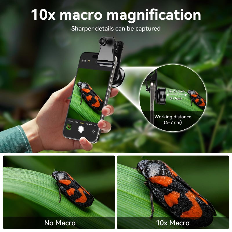 APEXEL Professional Macro Lens for Smartphone HD Macro Lens Smartphone Compatible with iPhone, Pixels, Samsung Galaxy, Huawei, Xiaomi and Most Mobile Phones - Image 3
