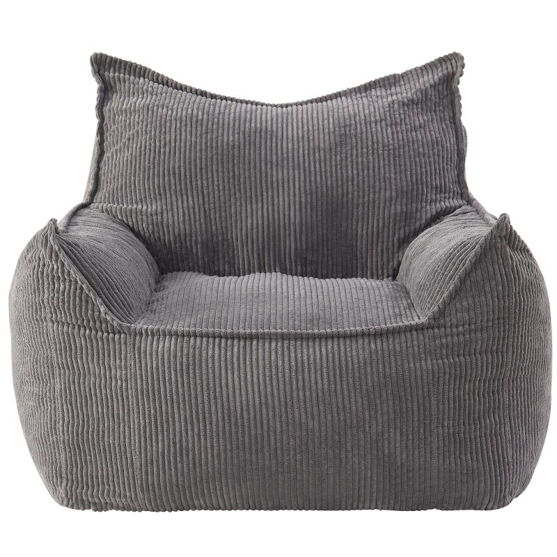 EBENCHICO Giant Bean Bag Chair Sofa for Adults Teens Comfy Corduroy Large Bean Bag Chairs with Armrests for Bedroom Living Room Adult BeanBag Lazy Sofa Couch Chairs with Filler Included