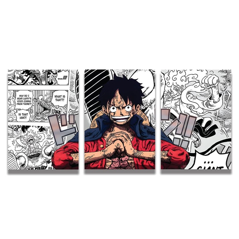 zenithink Luffy One Piece Wall Poster Pack Of 3-A4 Size, 300 GSM Included Glue Dots, Paper Home Decor Art Poster For Bedroom, Living room, Office, No Frame - Image 5