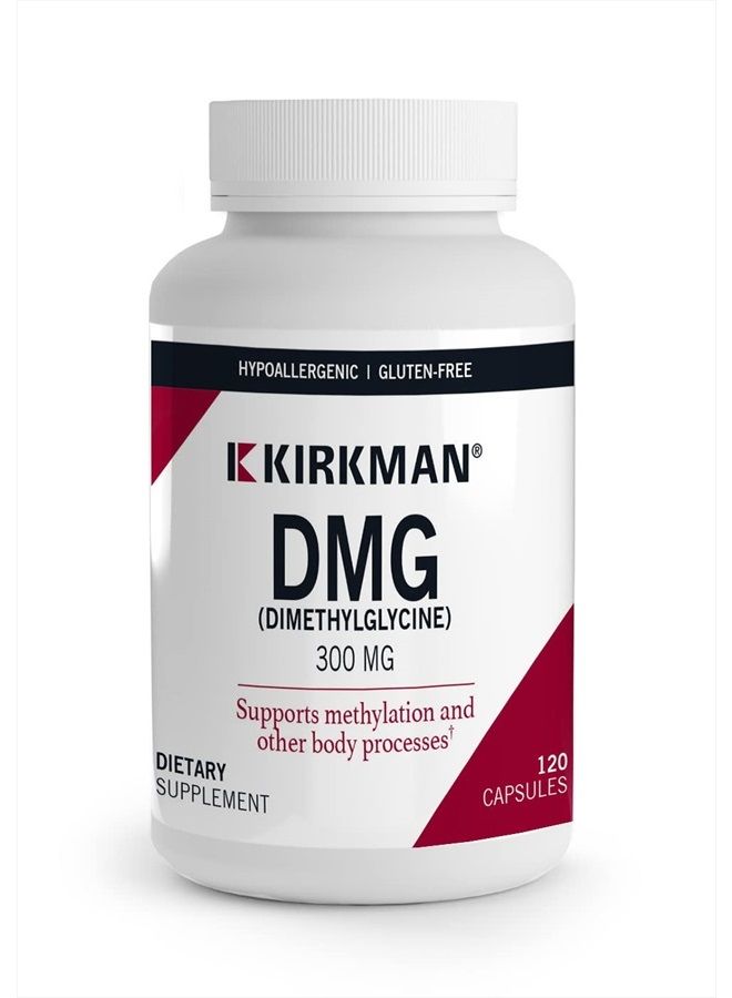 Kirkman DMG (Dimethylglycine) 300 mg - 120 Capsules - High Potency - Supports Methylation - Hypoallergenic - Image 1