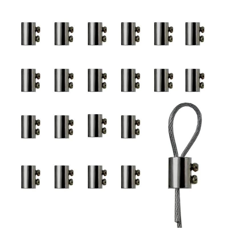 Antianxia 20Pcs Upgraded wire Rope cable clamps single/hole cable clamps（3.6MM line hole） - Image 5