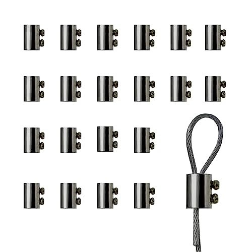Antianxia 20Pcs Upgraded wire Rope cable clamps single/hole cable clamps（3.6MM line hole） - Image 1
