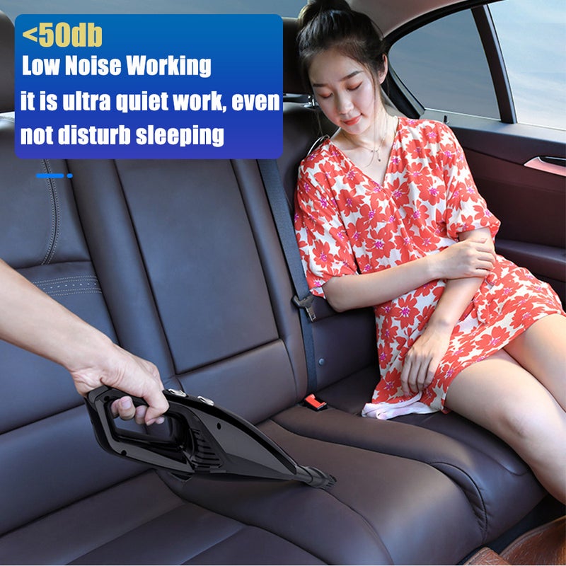 Portable Car Vacuum Cleaner High Power Corded Handheld Vacuum Auto Mini Pet Hair Vacuum with 14.8FT Power Cord HEPA Filter for Wet and Dry Use - Image 4