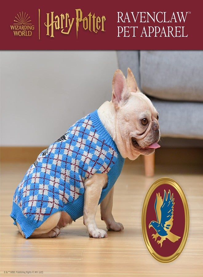 Harry Potter Ravenclaw Dog Sweater - Pet Outerwear for Dogs - Officially Licensed Dog Apparel & Accessories for Hogwarts Houses, Size Medium - Image 2