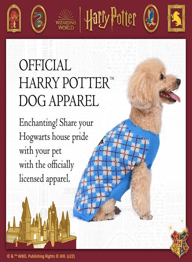 Harry Potter Ravenclaw Dog Sweater - Pet Outerwear for Dogs - Officially Licensed Dog Apparel & Accessories for Hogwarts Houses, Size Medium - Image 3