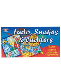 Smart Smart Ludo Snakes & Ladders Board Game (Multi-Color, 19 Pieces)  - Image 2